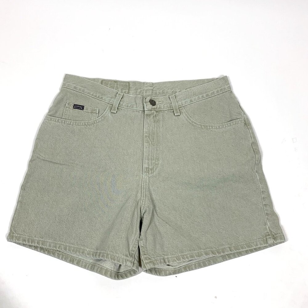 VTG 90s Lee Riders High Rise Mom Jean Shorts Olive Green Women’s 14
